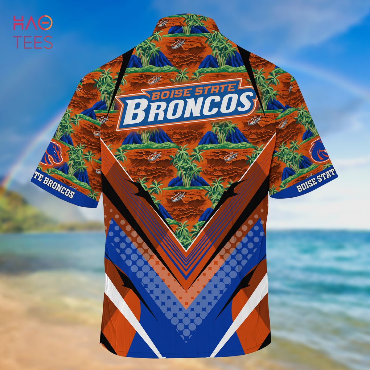 NCAA Boise State Broncos Flower Custom Button Up Hawaiian Shirt 3D Shirt,  Boise State Broncos Gifts For Men - T-shirts Low Price