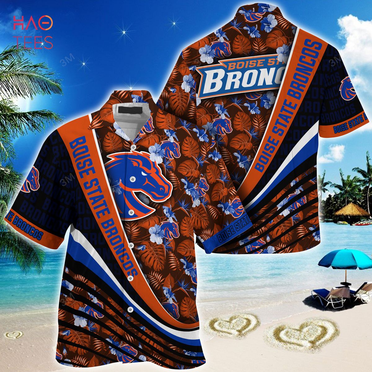 [TRENDING] Boise State Broncos Summer Hawaiian Shirt, With Tropical Flower Pattern For Fans