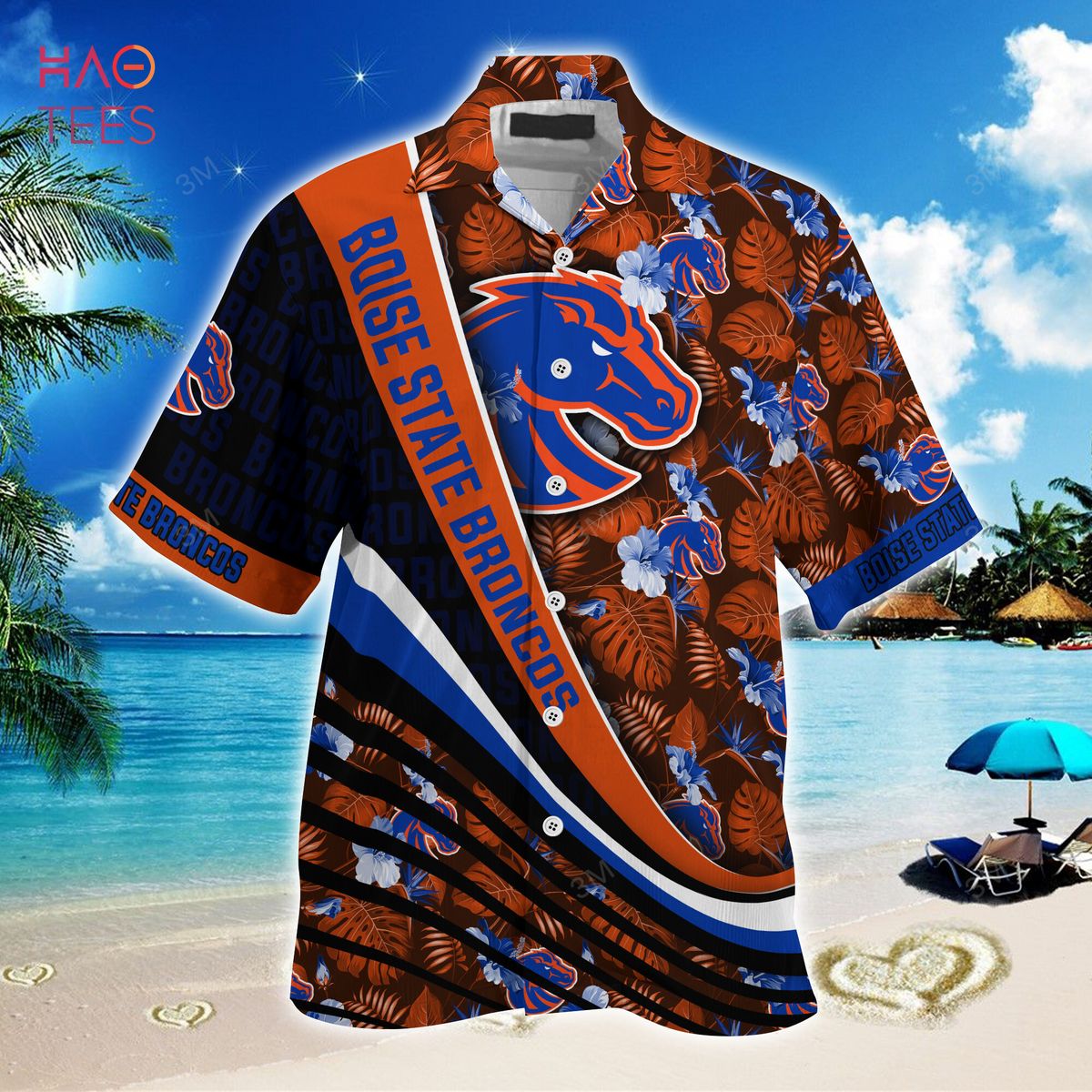 Boise State Broncos Floral Button Up Shirt