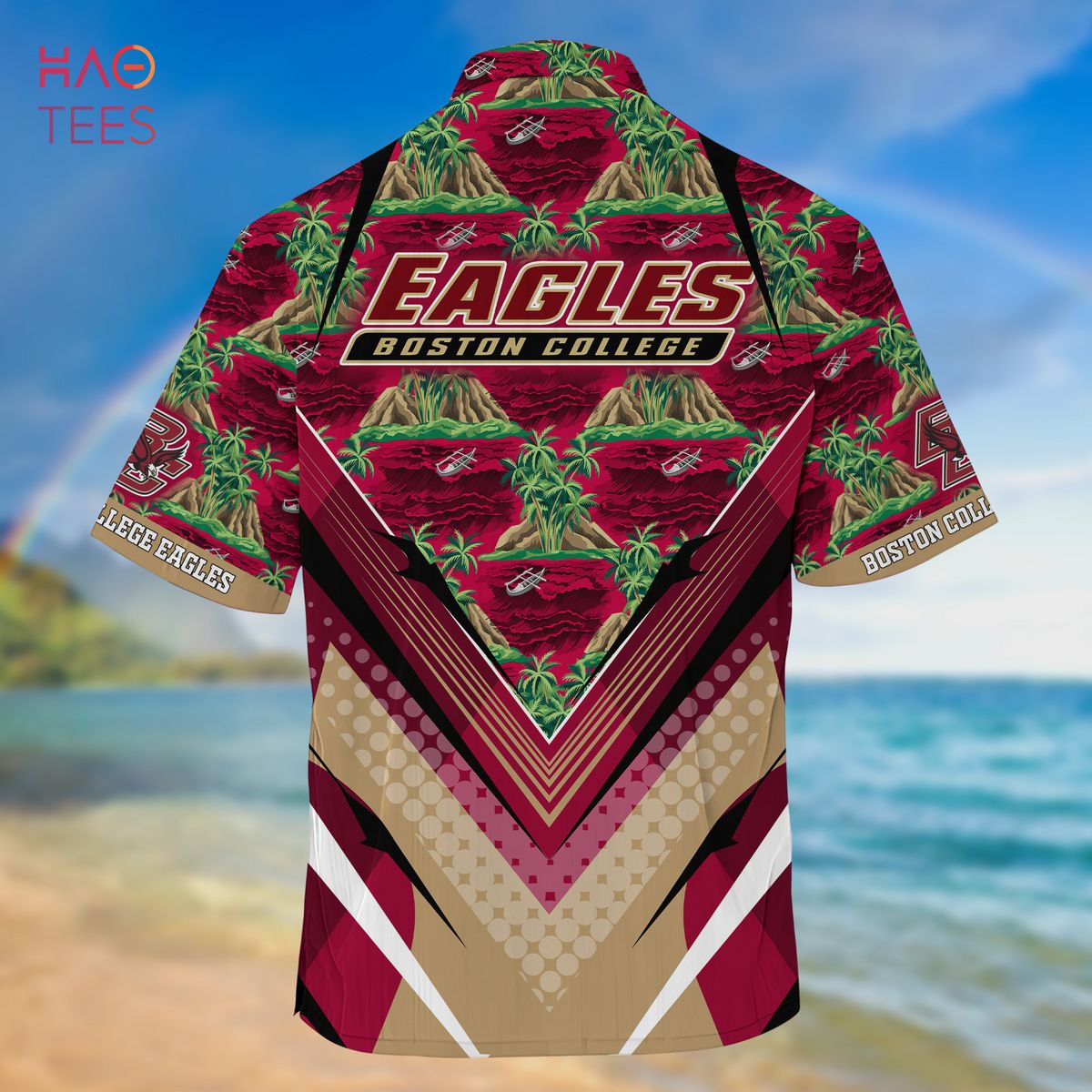 Boston College Eagles NCAA3 Hawaiian Shirt Star Pattern Best Trend Summer  Gift