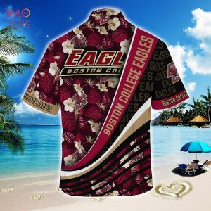 [TRENDING] Boston College Eagles Summer Hawaiian Shirt, With Tropical Flower Pattern For Fans