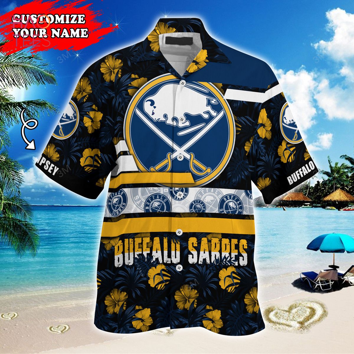 Buffalo Sabres NHL Custom Name Hawaiian Shirt Hot Design For Fans