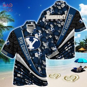 [TRENDING] BYU Cougars Summer Hawaiian Shirt, With Tropical Flower Pattern For Fans