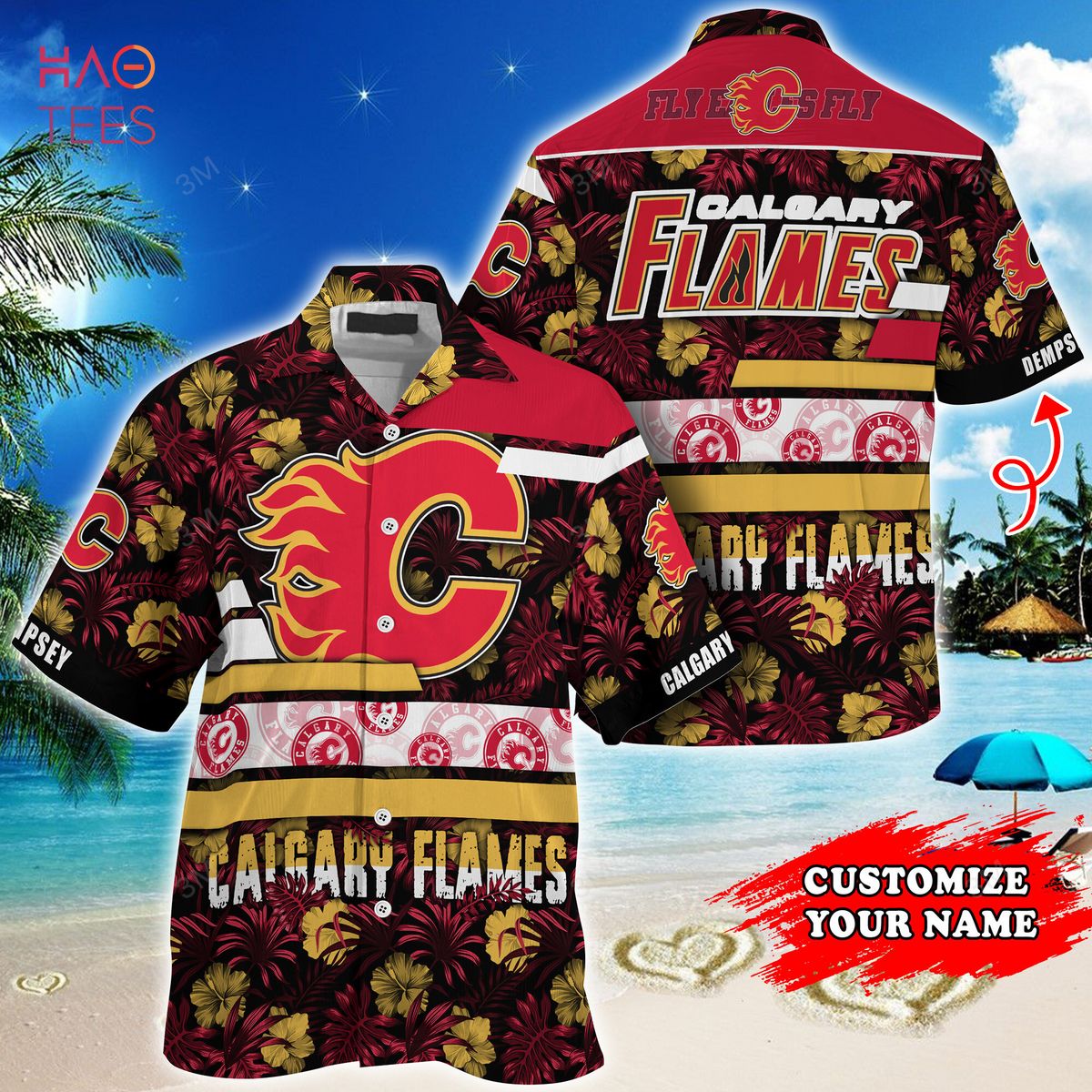 CALGARY, AB - NOVEMBER 1: New Calgary Flames jerseys hang in the