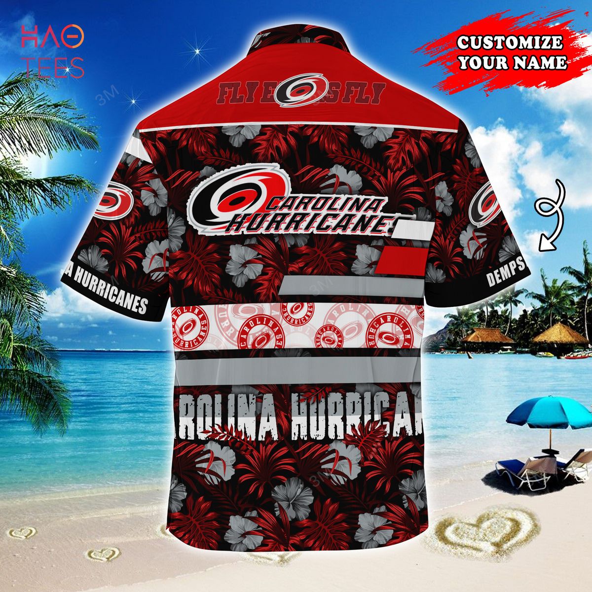 Carolina Hurricanes NHL Hawaiian Shirt Sunlight Aloha Shirt - Trendy Aloha