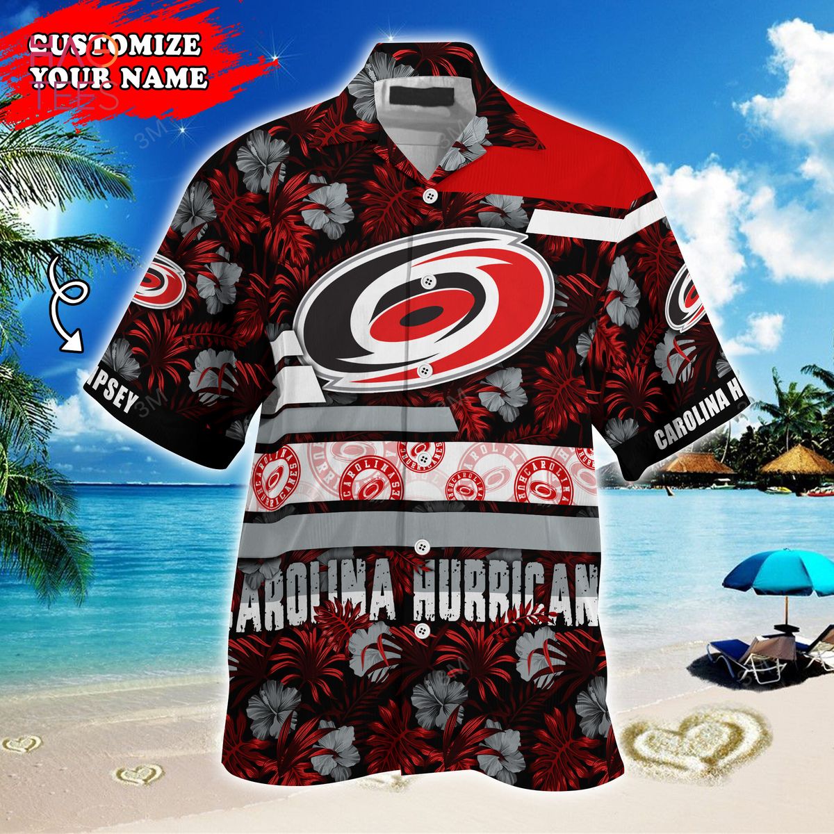Carolina Hurricanes Hawaiian Shirts, Beach Short