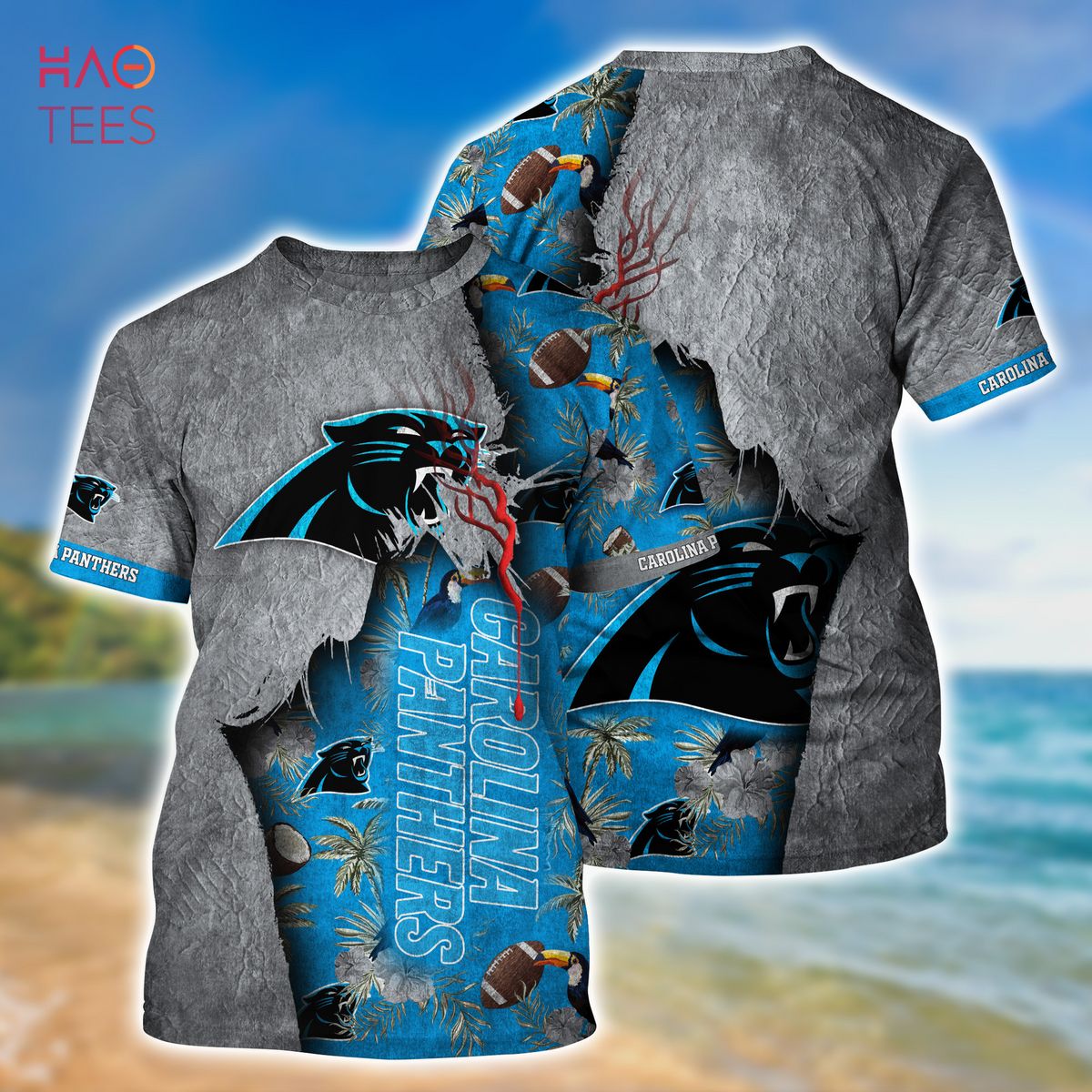 Carolina Panthers NFL Hawaii Beach Shirt Retro Vintage Summer