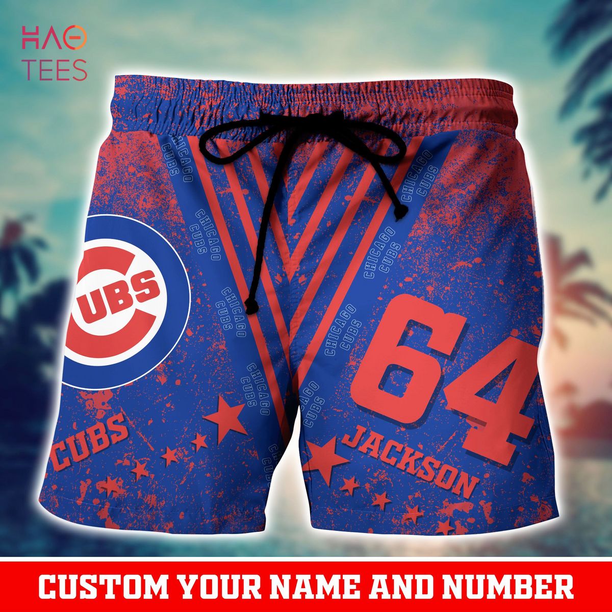 Retro Football Personalized Name Chicago Cubs MLB Hawaiian Shirt