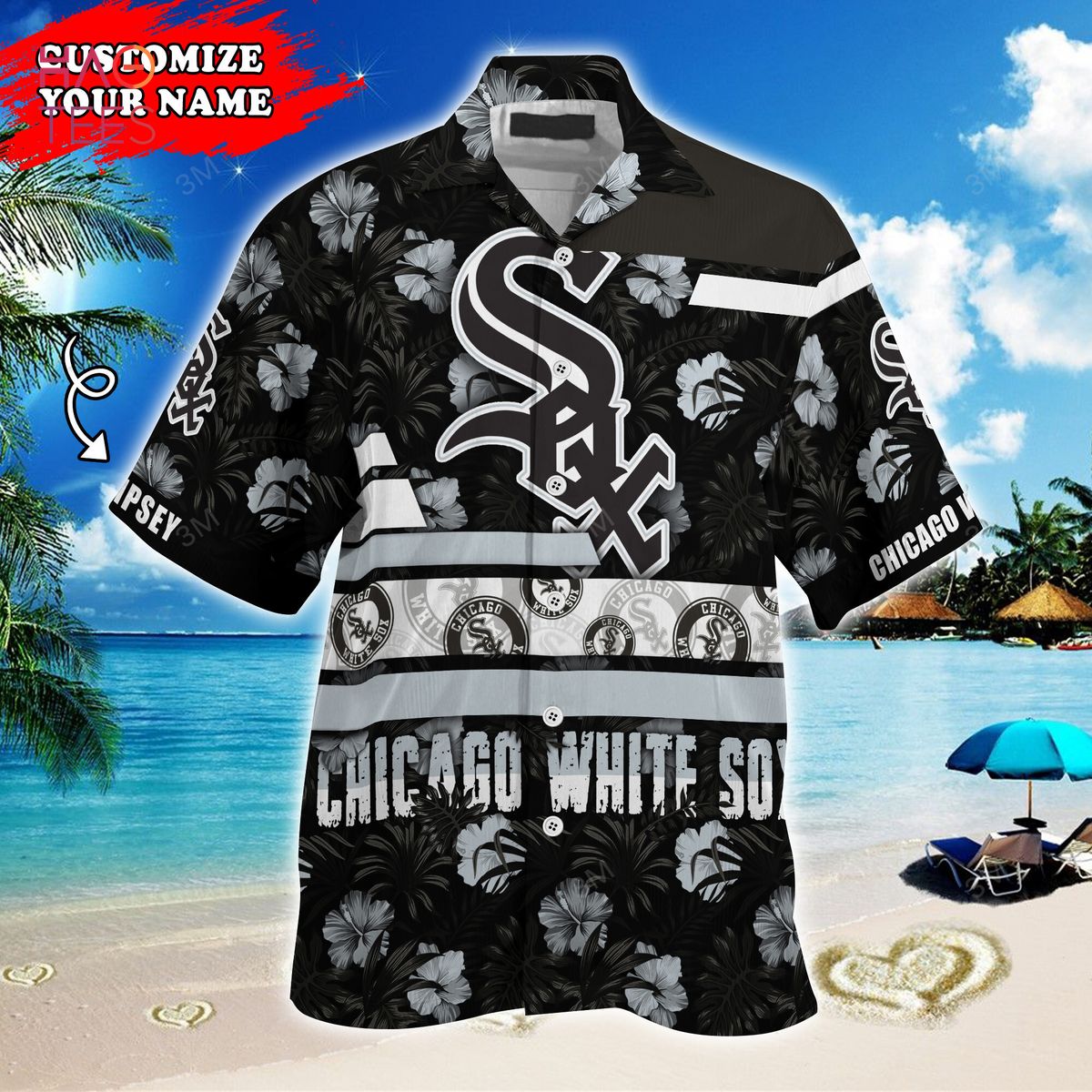 Chicago White Sox MLB Personalized Button Up Hawaiian Shirt For