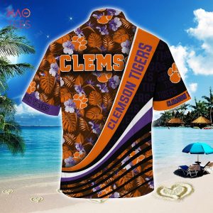 [TRENDING] Clemson Tigers Summer Hawaiian Shirt, With Tropical Flower Pattern For Fans