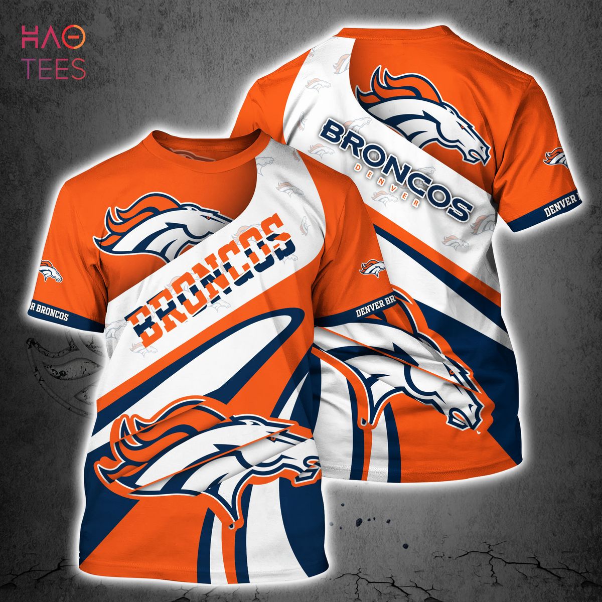 Custom Vintage Broncos Shirt 3D Mascot Denver Broncos Father's Day