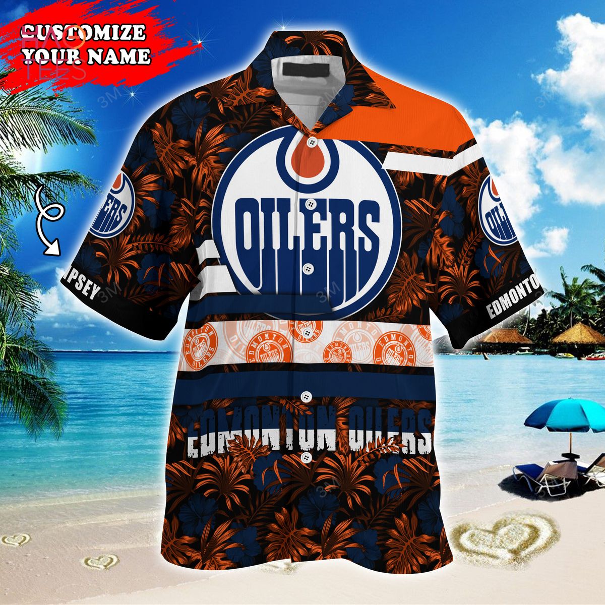 NHL Teams Edmonton Oilers Logo Floral Baseball Jersey Shirt For