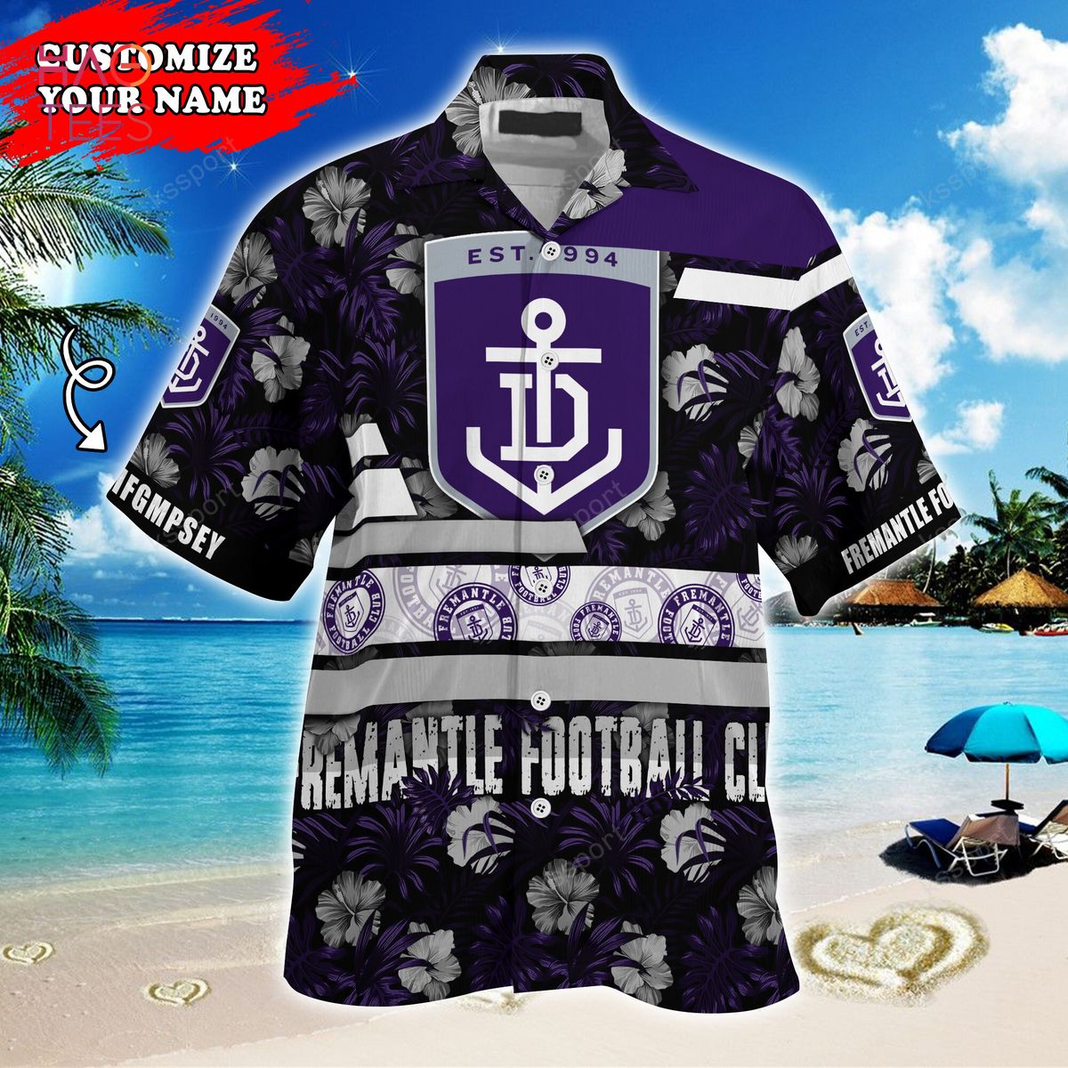 Fremantle Dockers Reef Hawaiian Shirt main image 0