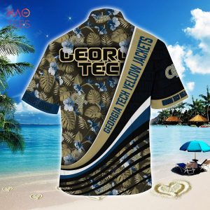 [TRENDING] Georgia Tech Yellow Jackets Summer Hawaiian Shirt, With Tropical Flower Pattern For Fans