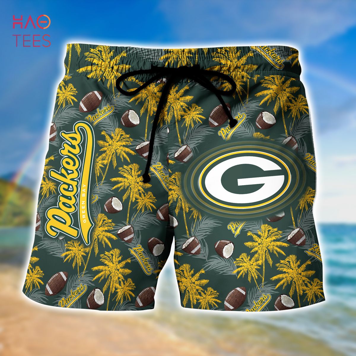 Green Bay Packers Aloha Hawaiian Shorts Gift For Fans