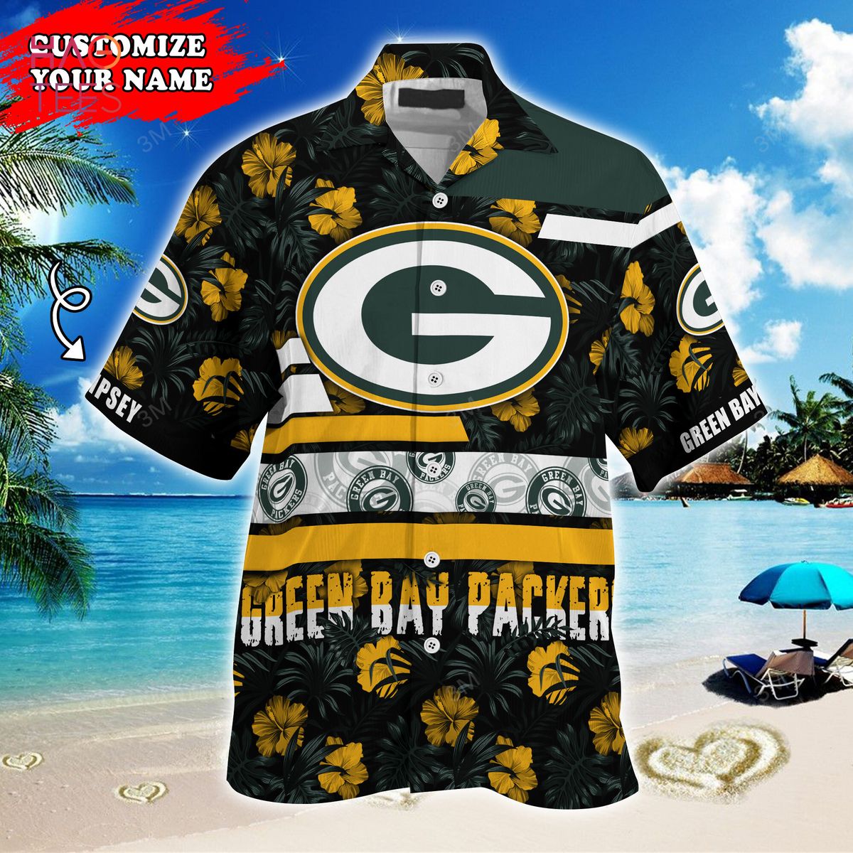 Nfl Green Bay Packers White Blue Tree Cloud Trendy Hawaiian Shirt Aloha  Shirt - Trendy Aloha