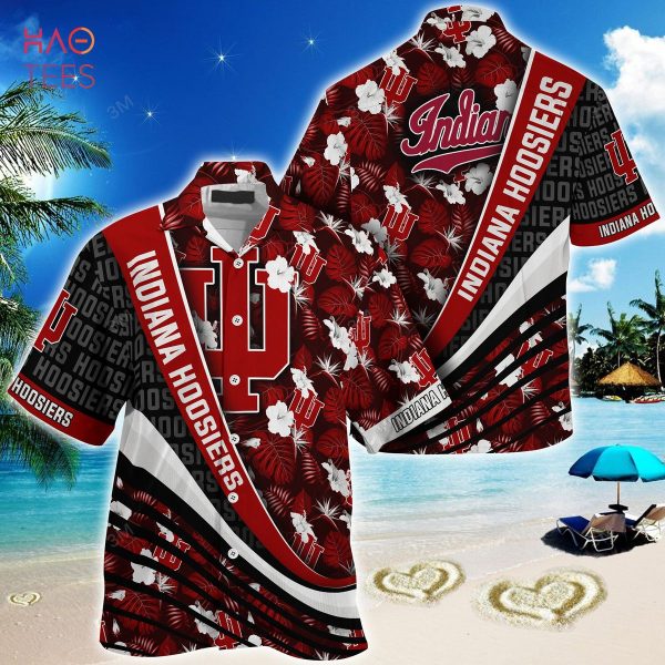 [TRENDING] Indiana Hoosiers Summer Hawaiian Shirt, With Tropical Flower Pattern For Fans