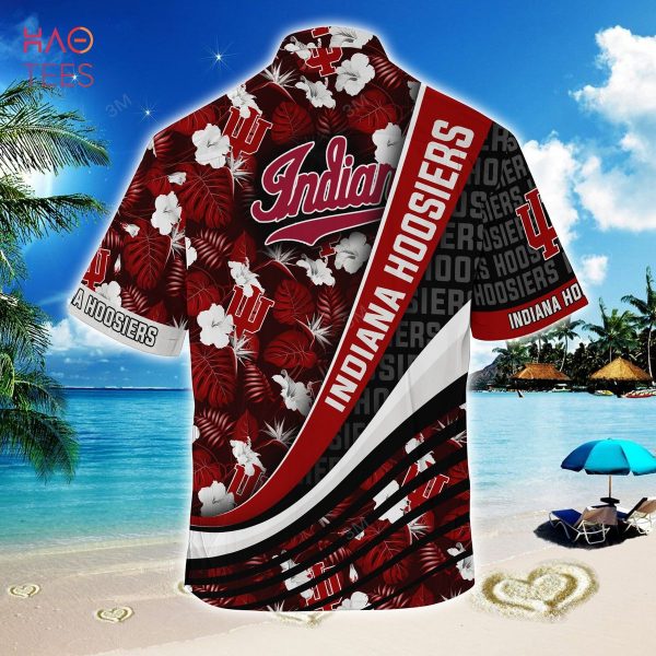 [TRENDING] Indiana Hoosiers Summer Hawaiian Shirt, With Tropical Flower Pattern For Fans