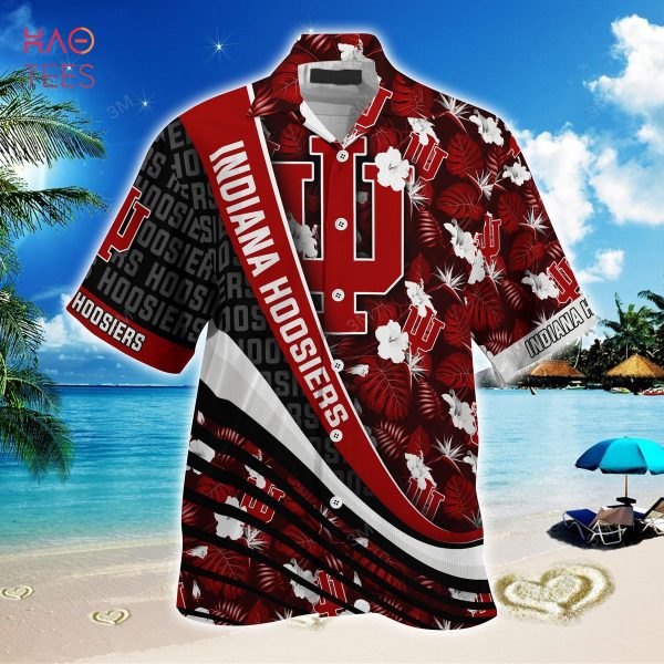 [TRENDING] Indiana Hoosiers Summer Hawaiian Shirt, With Tropical Flower Pattern For Fans