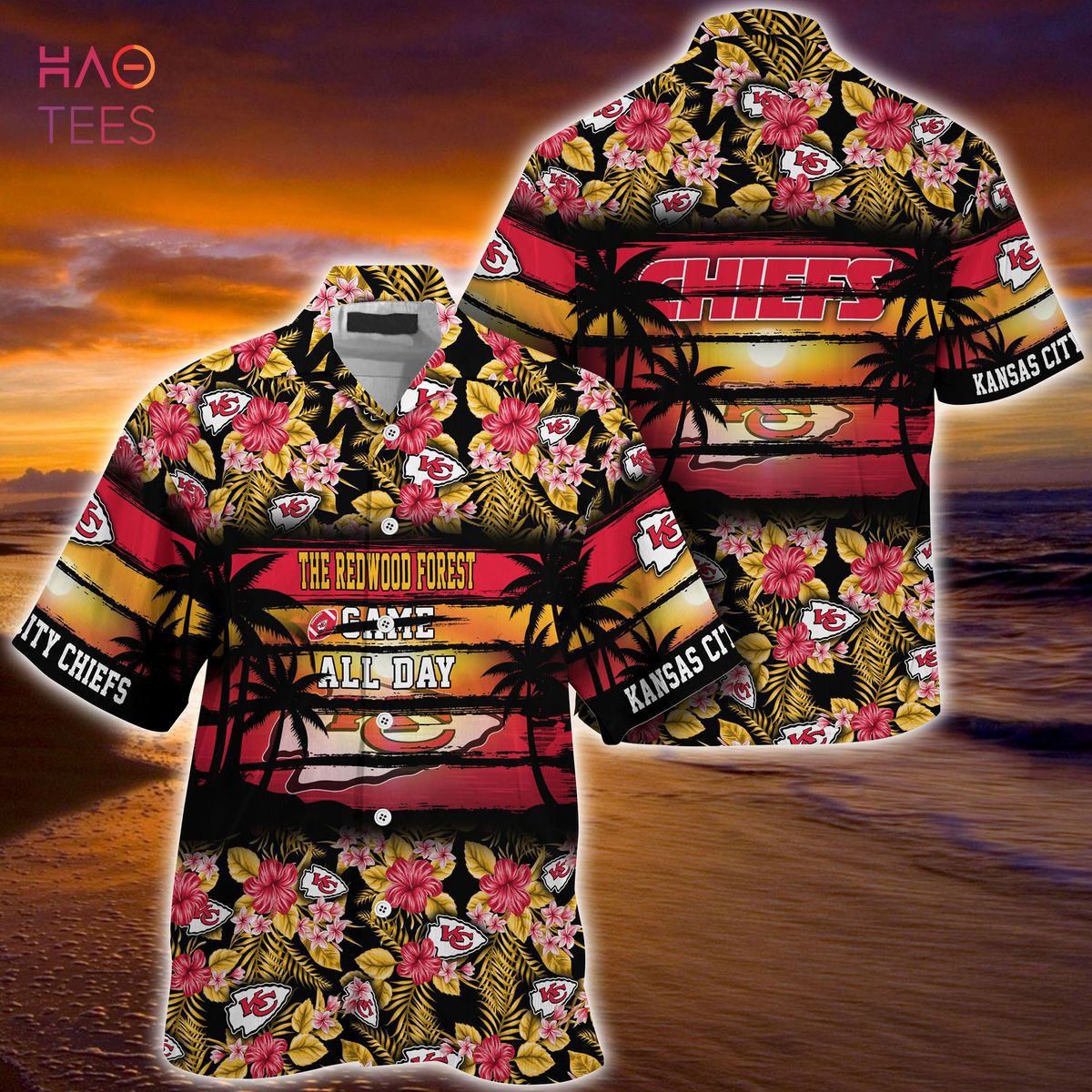 Chiefs Hawaiian Shirt Kansas City Chiefs Floral Hawaiian Shirt