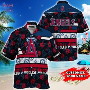 The best selling] Los Angeles Angels MLB Summer Full Printed Unisex  Hawaiian Shirt