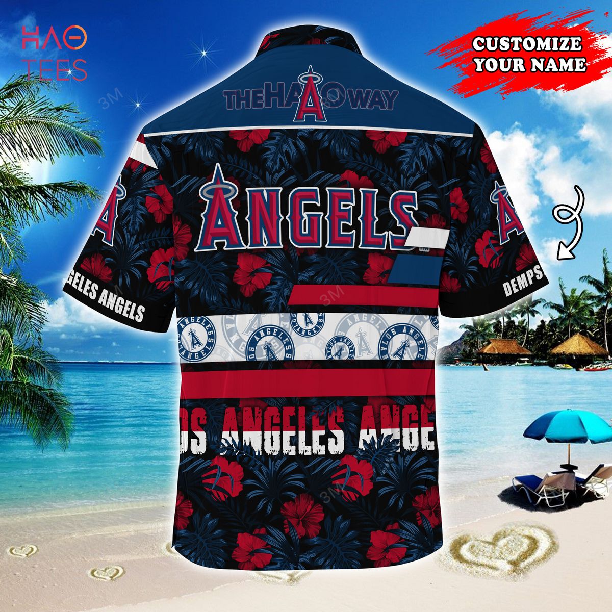 The best selling] Los Angeles Angels MLB Summer Full Printed Unisex  Hawaiian Shirt
