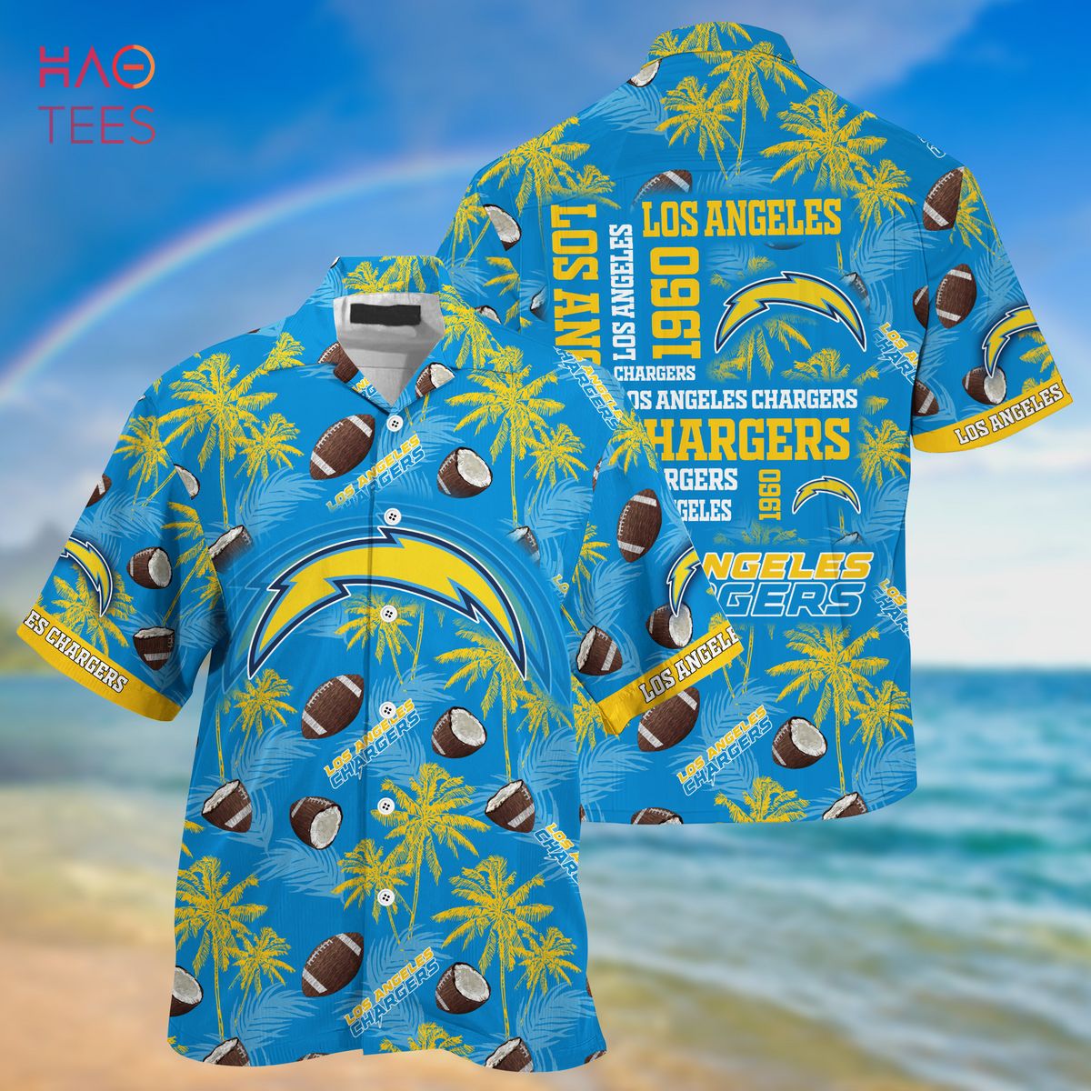 Custom Name Los Angeles Chargers NFL Champion Gift Fans Hawaiian Shirt For  Men And Women - Freedomdesign