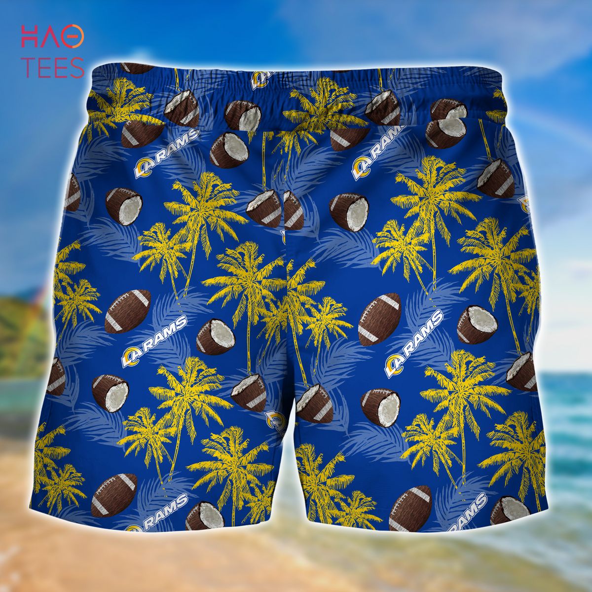 Los Angeles Rams NFL Summer 3D Hawaiian Shirt And Shorts For Men