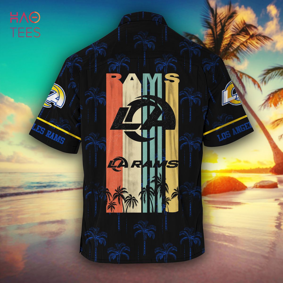 Los Angeles Rams NFL Style 9 Summer 3D Hawaiian Shirt And Shorts