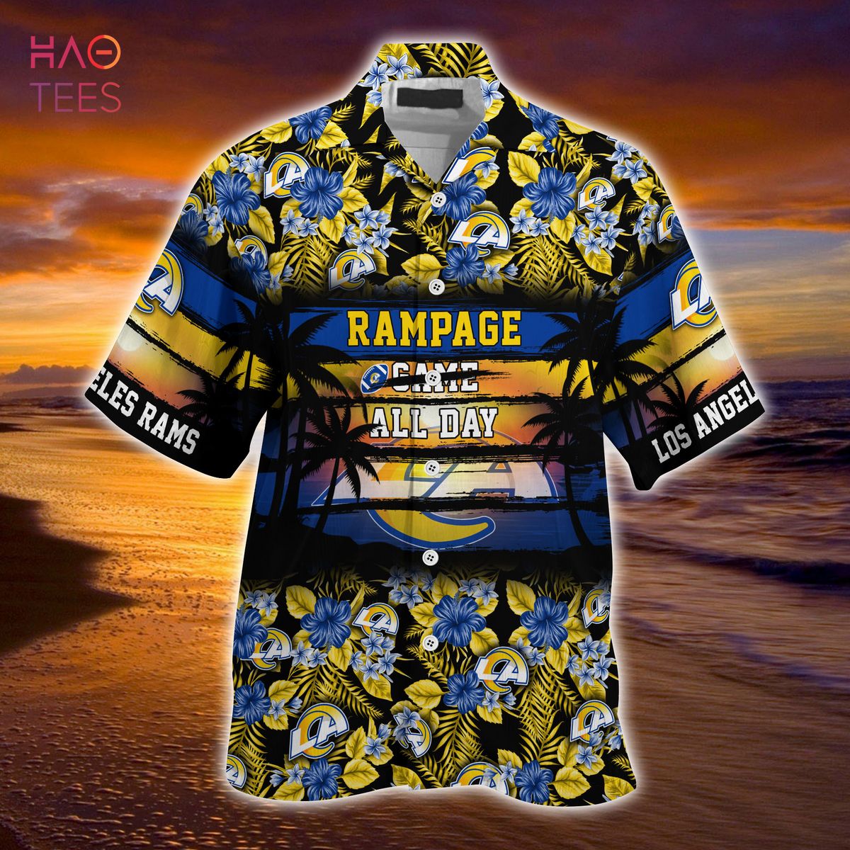 Los Angeles Rams Summer Floral Hawaiian Shorts Gift For Fans