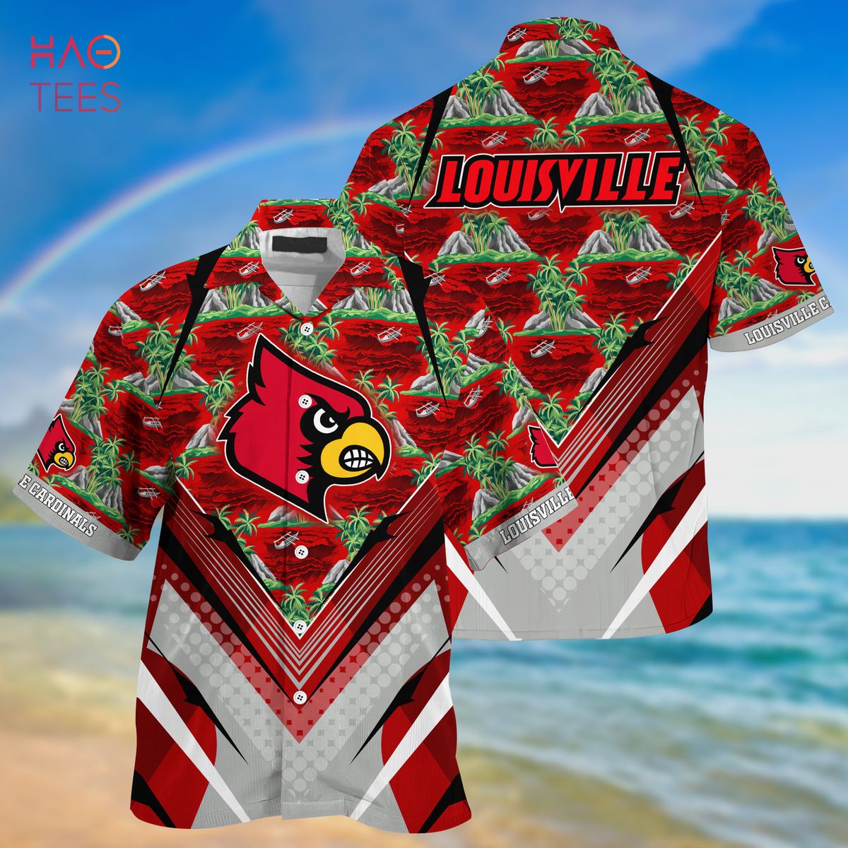 LIMITED] Louisville Cardinals Summer Hawaiian Shirt And Shorts