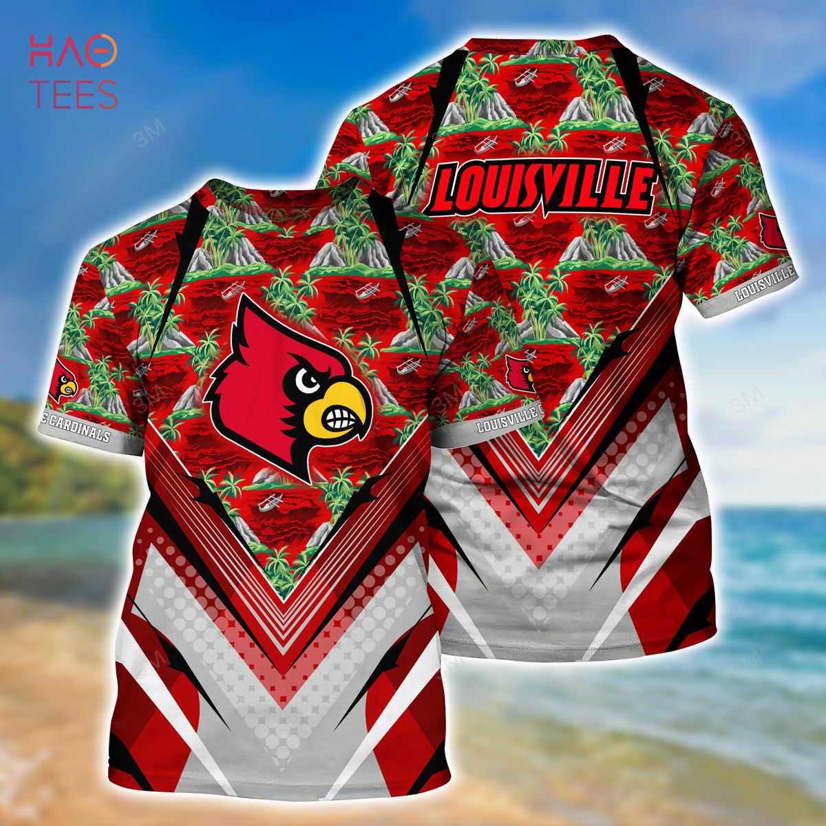 Louisville Cardinals Beach Shirt Men And Women Gift Hawaiian Shirt