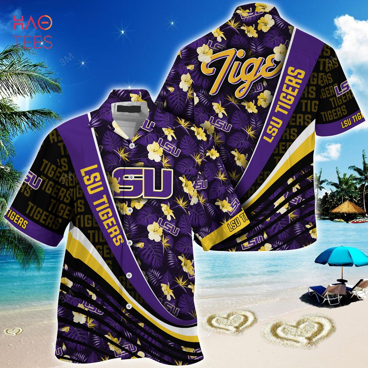 Lsu Tigers NCAA Flower Cheap Hawaiian Shirt 3D Shirt, Lsu Tigers