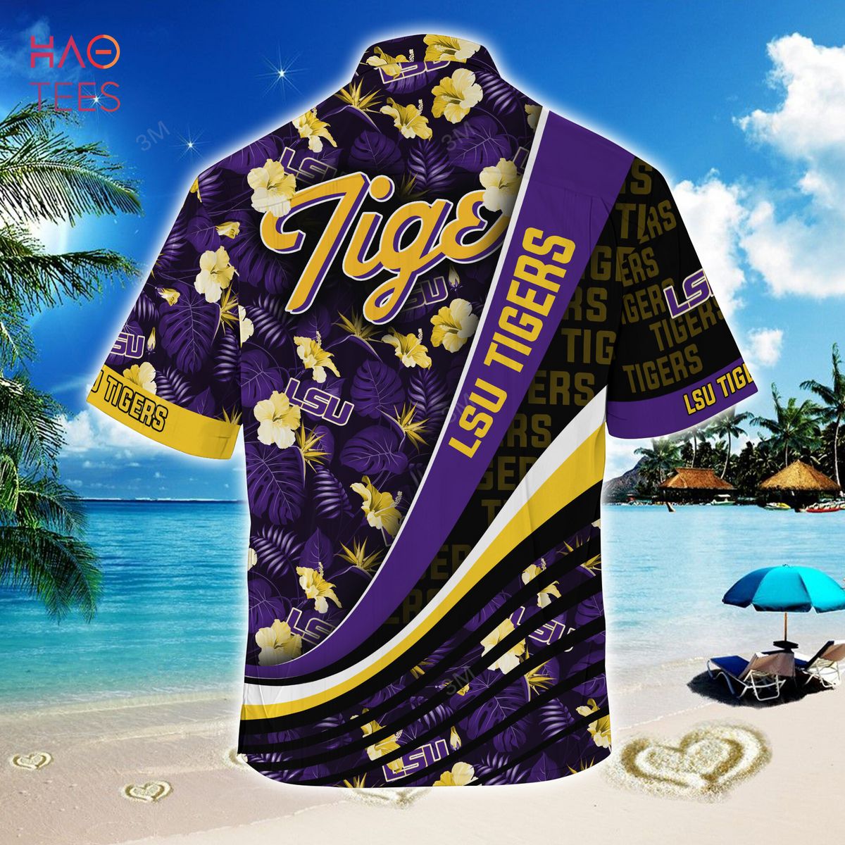 Lsu Tigers NCAA Flower Cheap Hawaiian Shirt 3D Shirt, Lsu Tigers