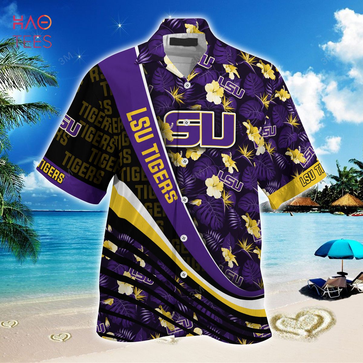 Lsu Tigers NCAA Flower Cheap Hawaiian Shirt 3D Shirt, Lsu Tigers