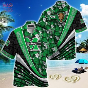 [TRENDING] Marshall Thundering Herd Summer Hawaiian Shirt, With Tropical Flower Pattern For Fans