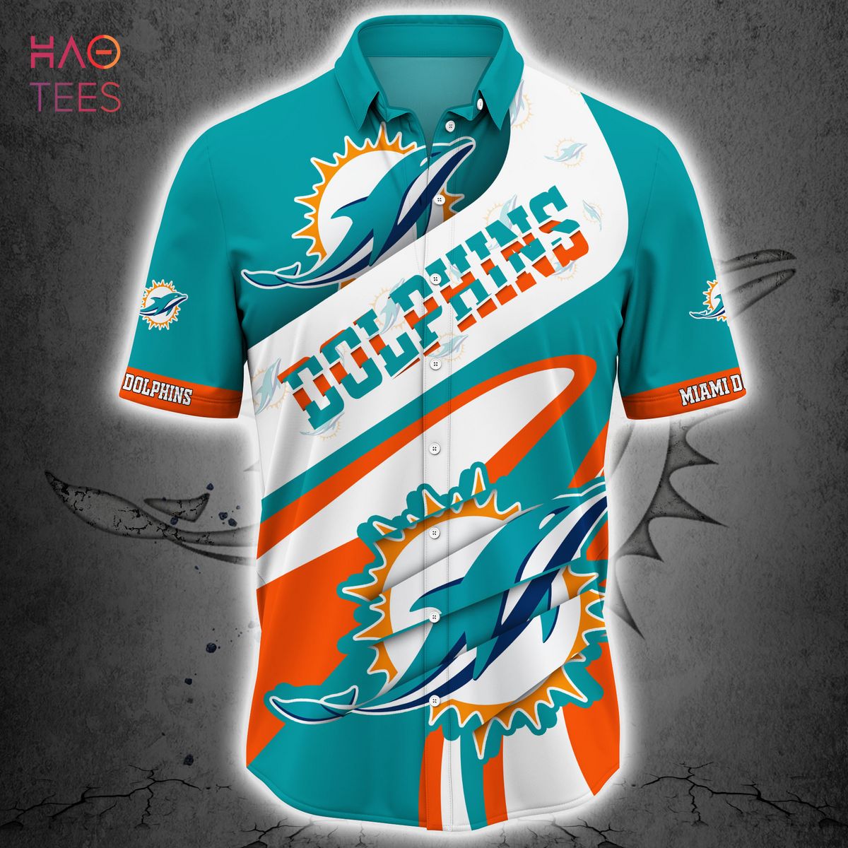 Miami Dolphins Hawaiian Shirt White Version