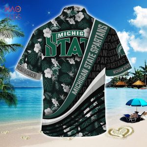 [TRENDING] Michigan State Spartans Summer Hawaiian Shirt, With Tropical Flower Pattern For Fans