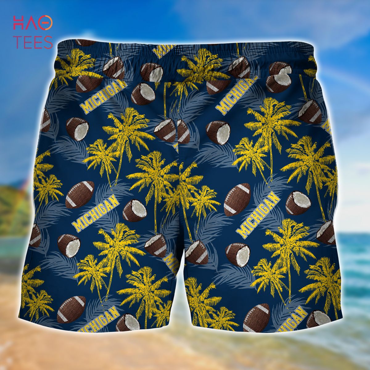 NCAA Michigan Wolverines Hawaiian Shirt Summer Beach Gift –