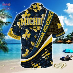 [TRENDING] Michigan Wolverines  Summer Hawaiian Shirt, With Tropical Flower Pattern For Fans
