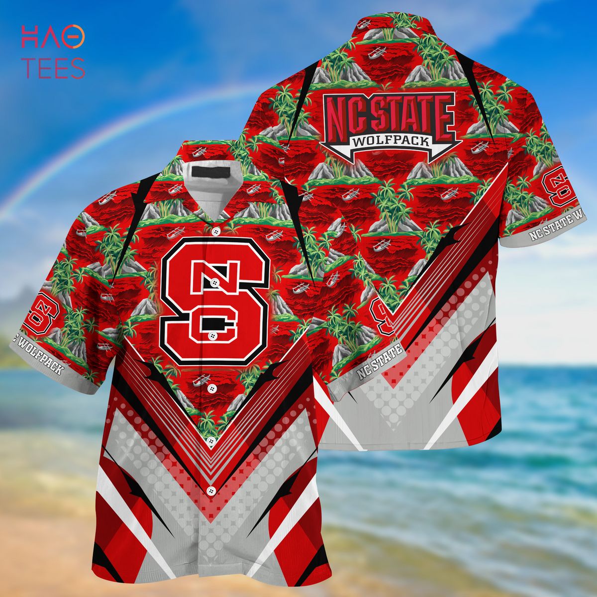 LIMITED] NC State Wolfpack Summer Hawaiian Shirt And Shorts, With