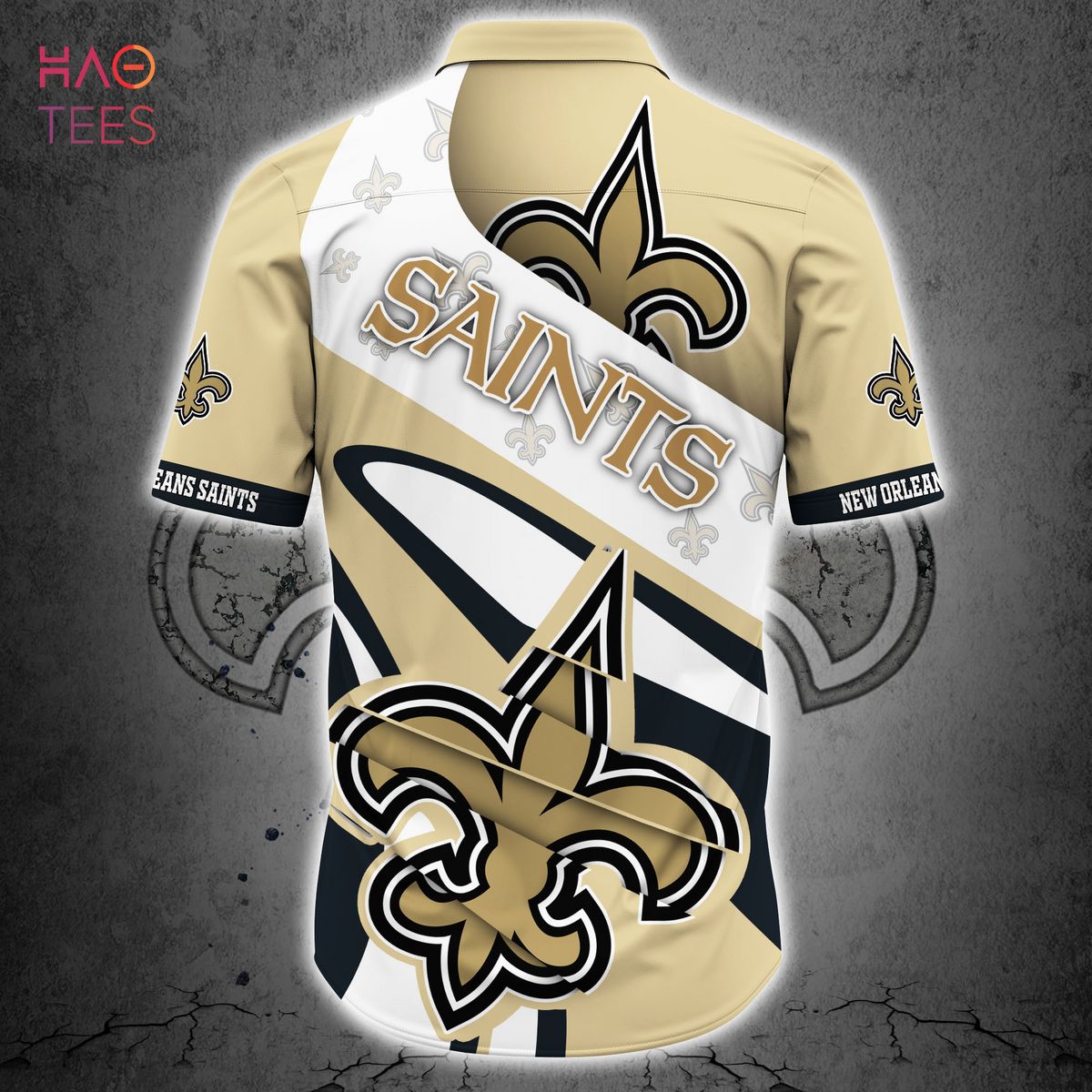 New Orleans Saints Nfl Short Sleeve Aloha Hawaiian Shirt And