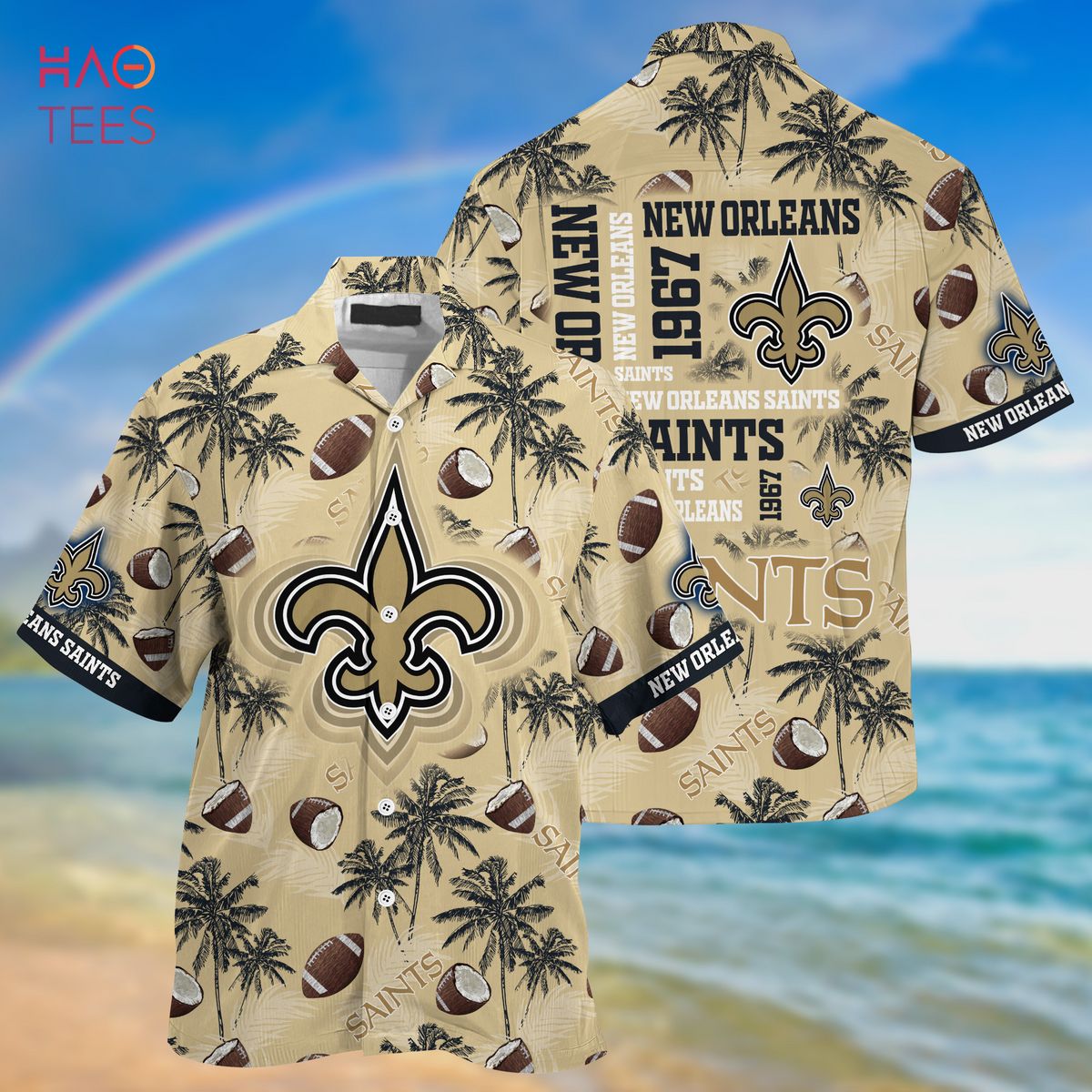 New Orleans Saints NFL Custom Name Hawaiian Shirt Style Gift For