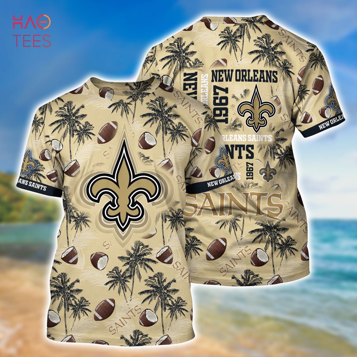 New Orleans Saints NFL Hawaiian shirt Custom Name Summer Gift