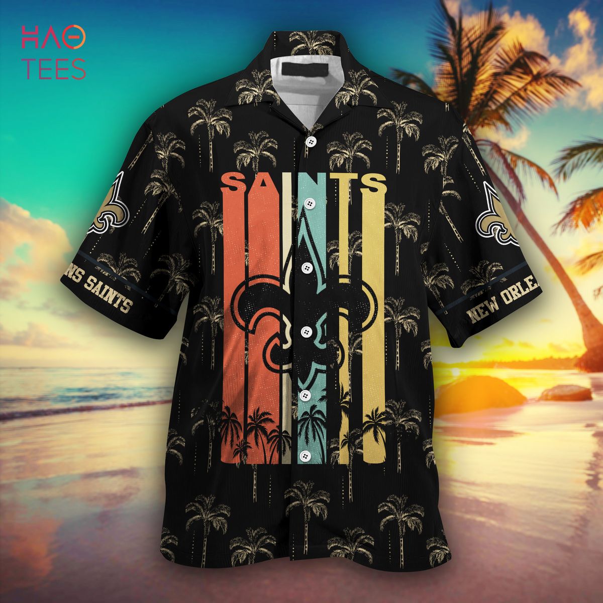 New Orleans Saints Nfl Short Sleeve Aloha Hawaiian Shirt And