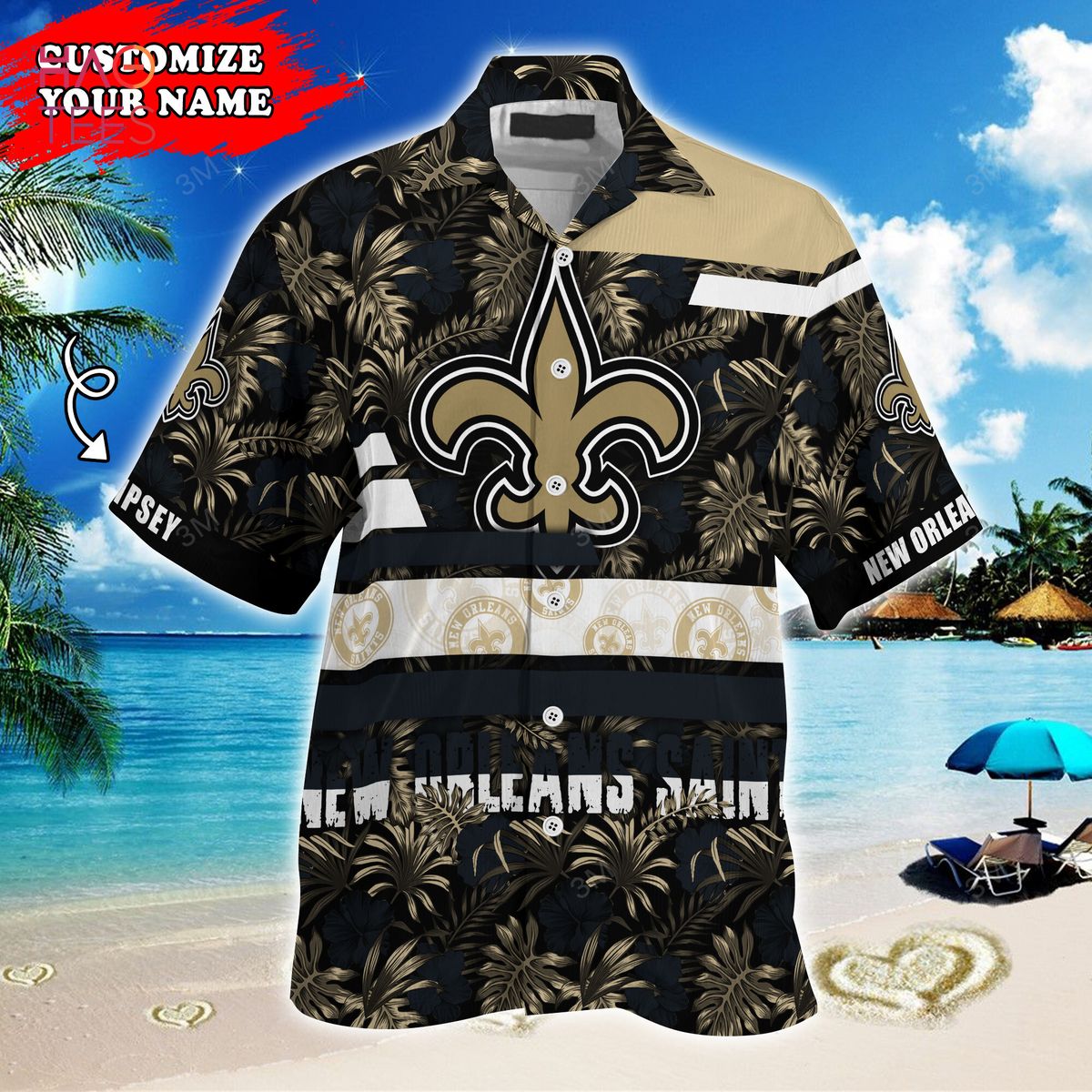 Trending NFL New Orleans Saints Flower Summer Hawaiian Shirt - Owl