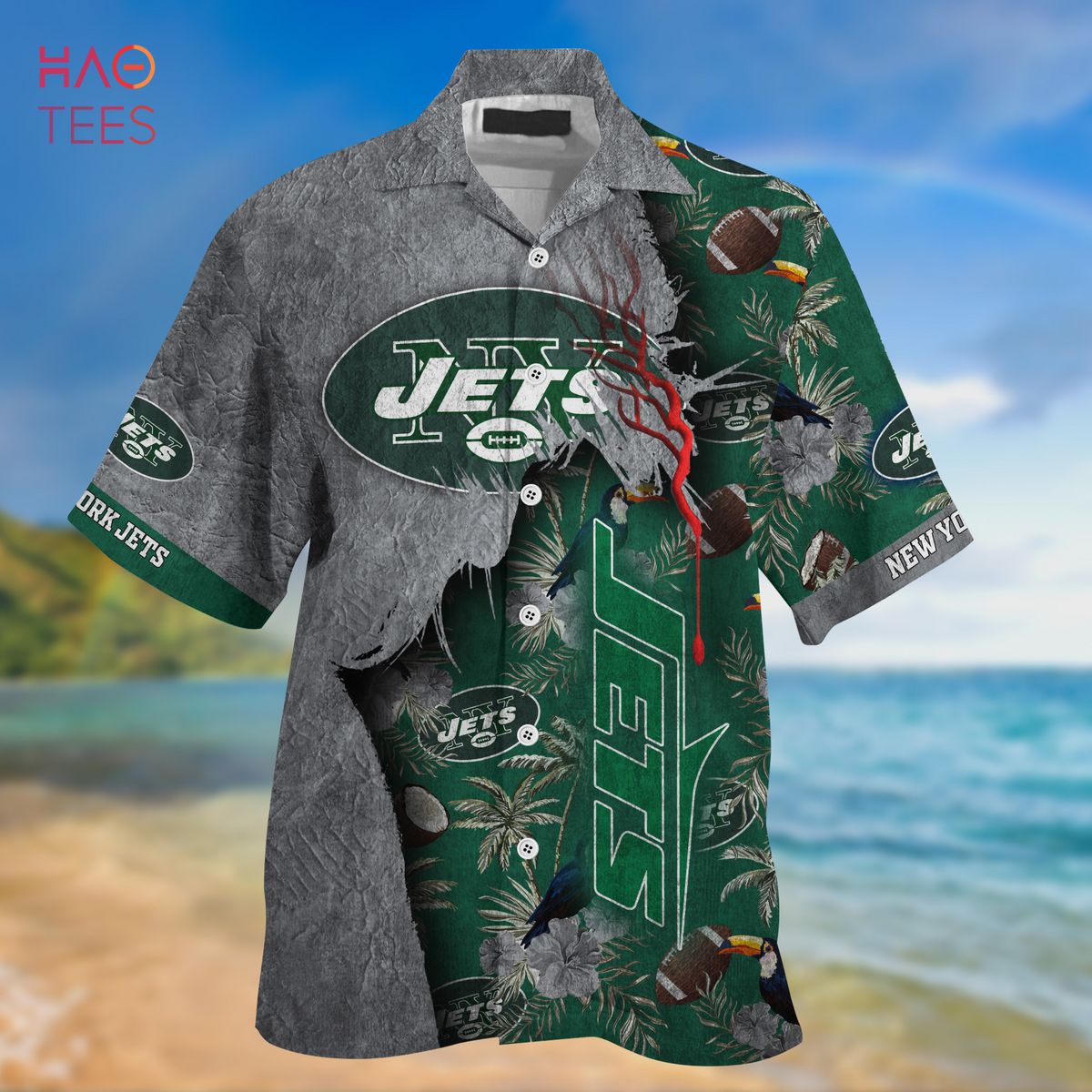 New York Jets Aloha Hawaiian Shorts Gift For Fans