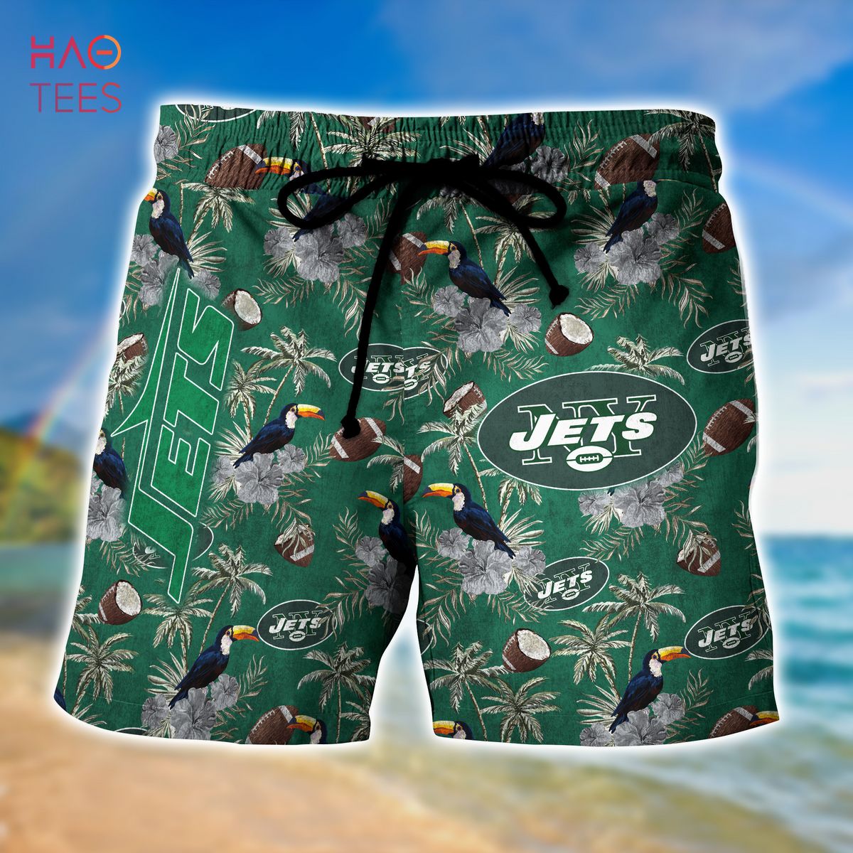 New York Jets Aloha Hawaiian Shorts Gift For Fans