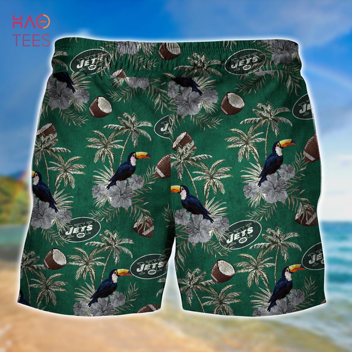 New York Jets Aloha Hawaiian Shorts Gift For Fans