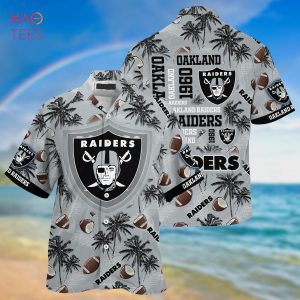 Oakland Raiders Nfl Custom Hawaiian Shirt Short T Shirt Hawaiian Pattern  Print - Limotees